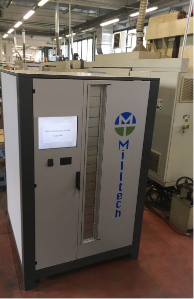 magazzino automatico attrezzi in milltech